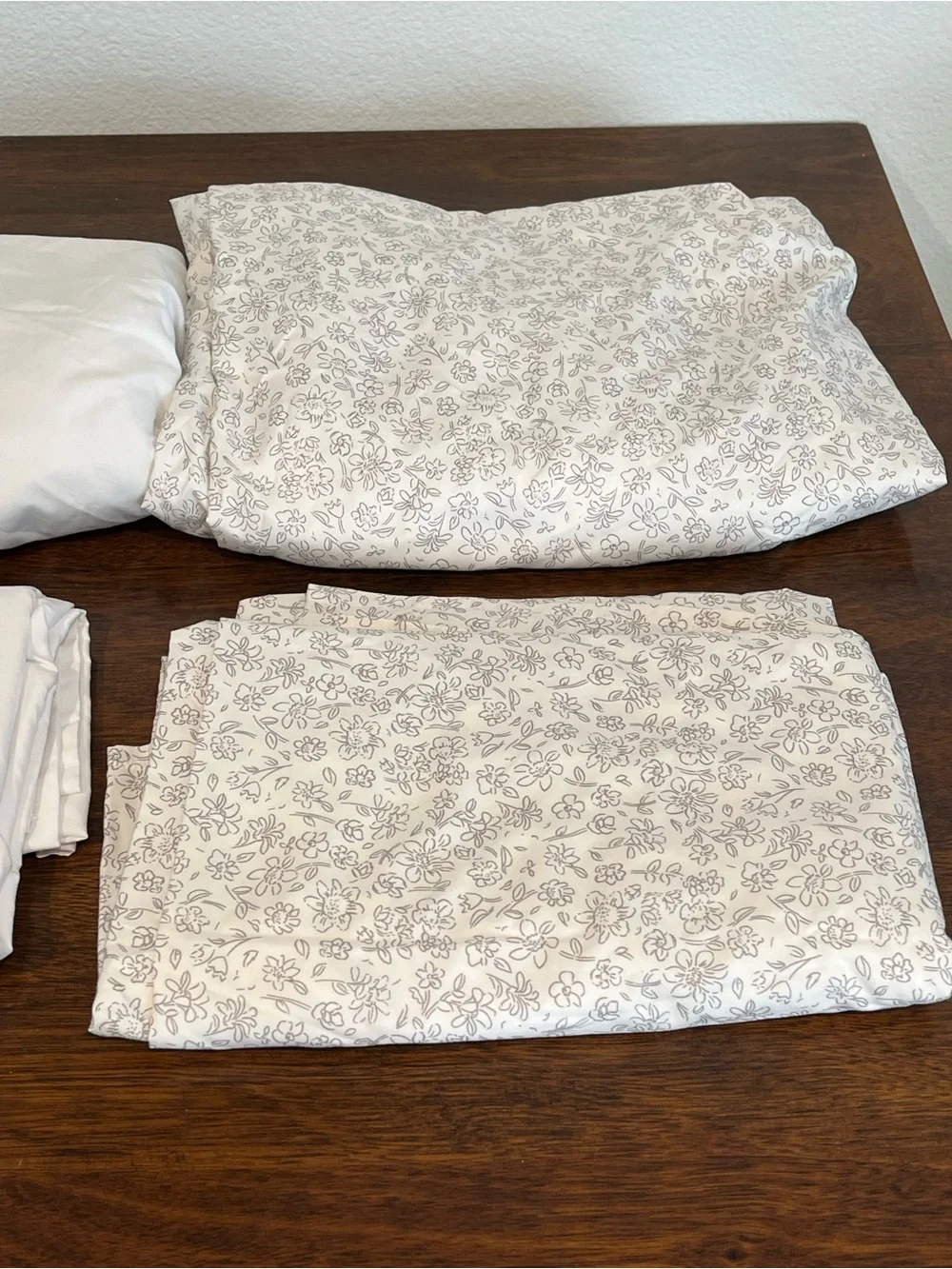 Twin/Twin XL Microfiber Sheet Sets (2) - White and Floral- Room Essentials